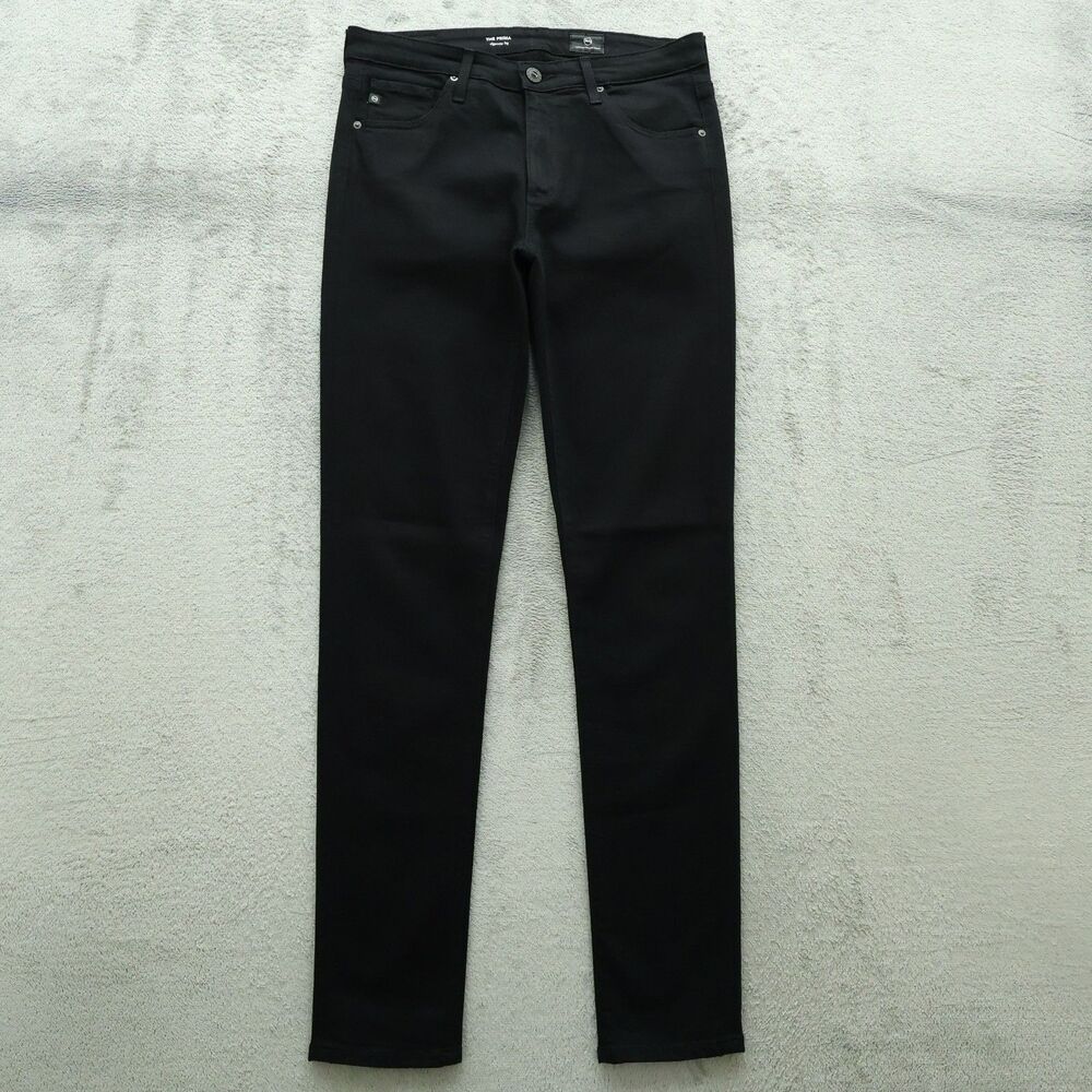AG Jeans Womens Size 26R Black Mid-Rise The Prima Cigarette Leg Denim 31" Inseam